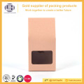 Colored kraft gift paper bags with clear qindow